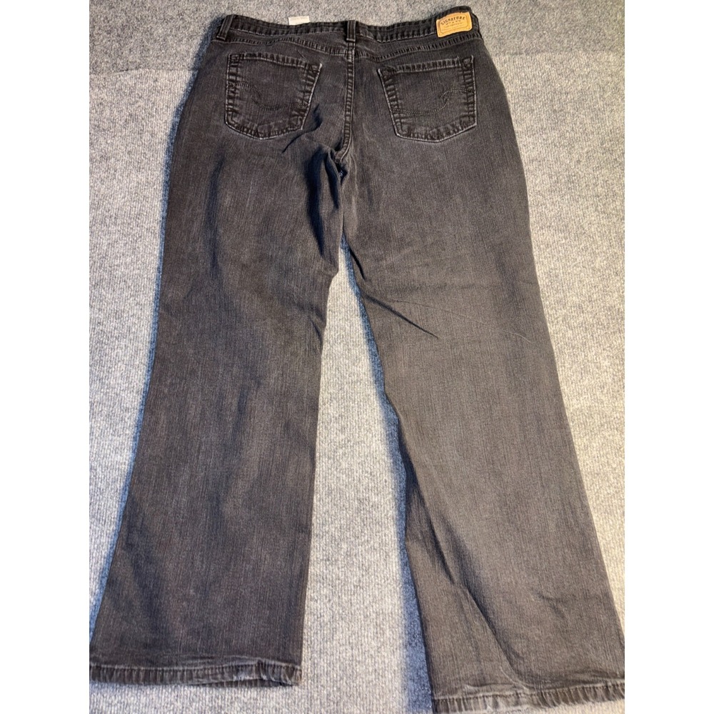 Levi's Bootcut Jeans Women's 12 Black Denim Mid-Rise Dark Wash Grunge Streetwear - Picture 11 of 13